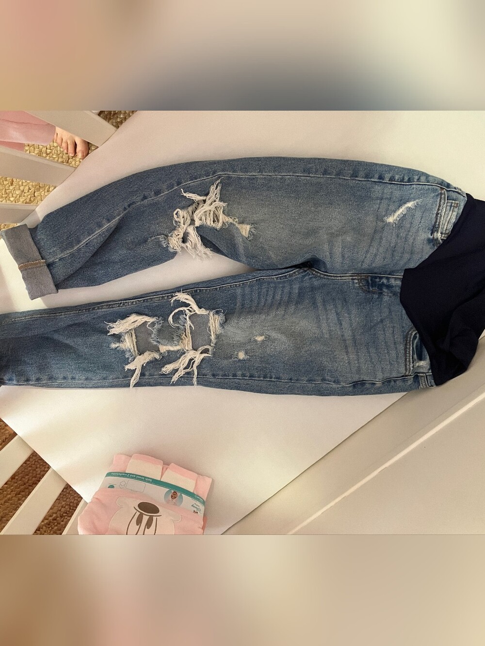 Pinkblush  Maternity Distressed Jeans